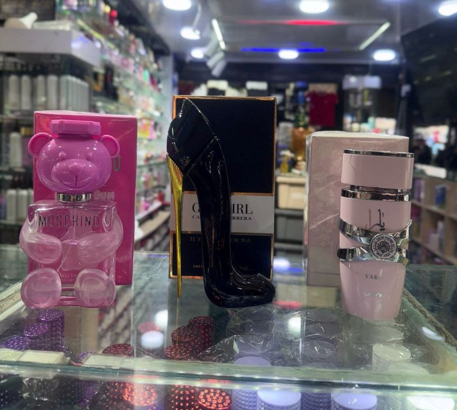 Lleva 3 Perfumes de Lujo a un precio especial Yara de Lattafa, Good Girl y Moschino Bubble Gum.