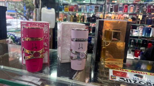 Lleva 3 Perfumes Árabes de Lujo a un precio especial Yara de Lattafa, Yara Candy y Amber Oud Gold Al Haramain.